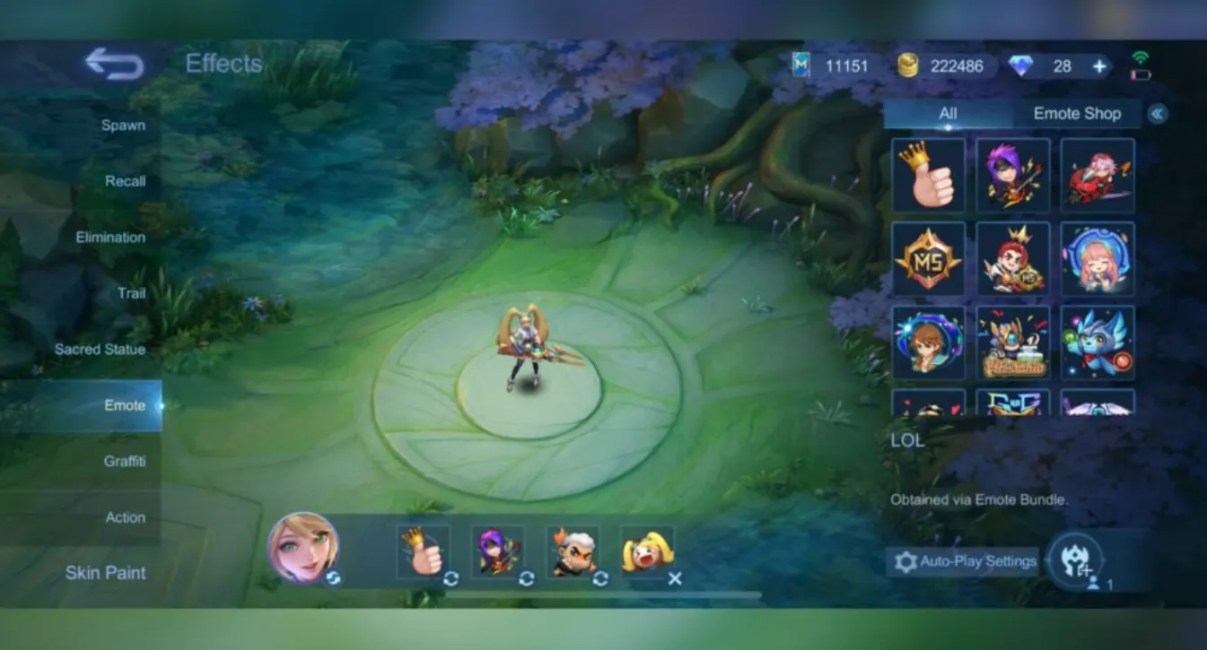 how to use emotes in mlbb